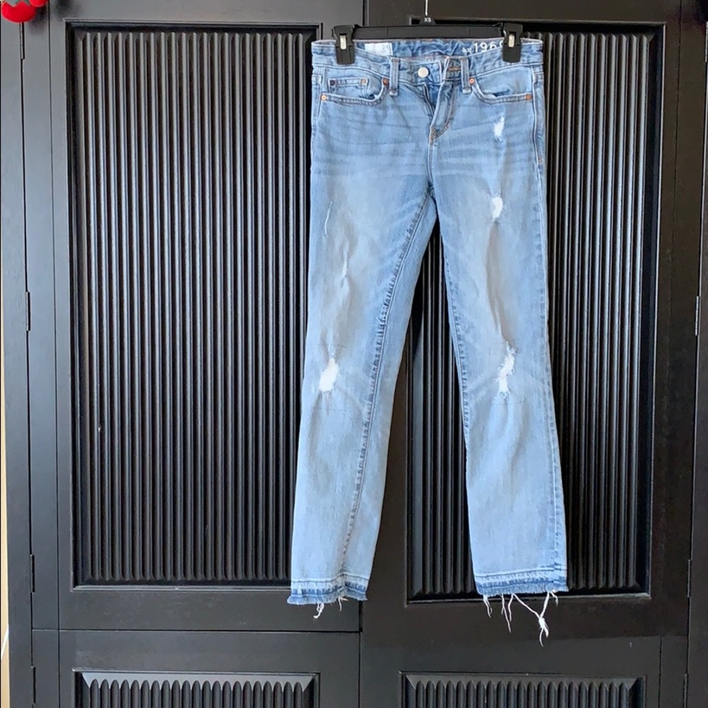 Real straight denim jeans